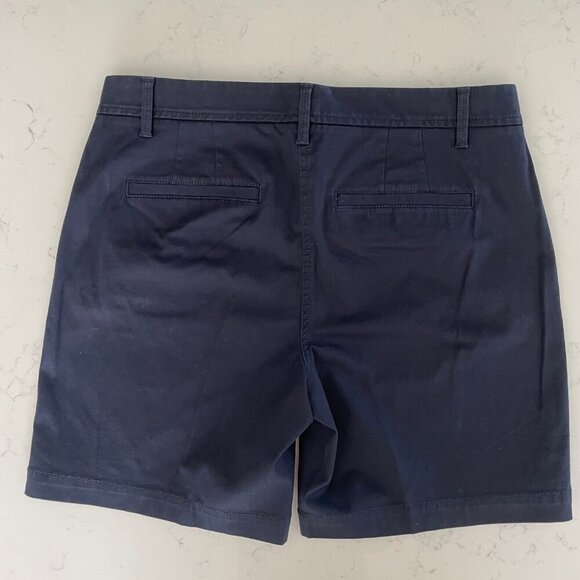 Talbots Girlfriend Chino 7" Cotton Casual Easycare 4 Pocket Shorts Blue Sz 6 - Picture 6 of 11